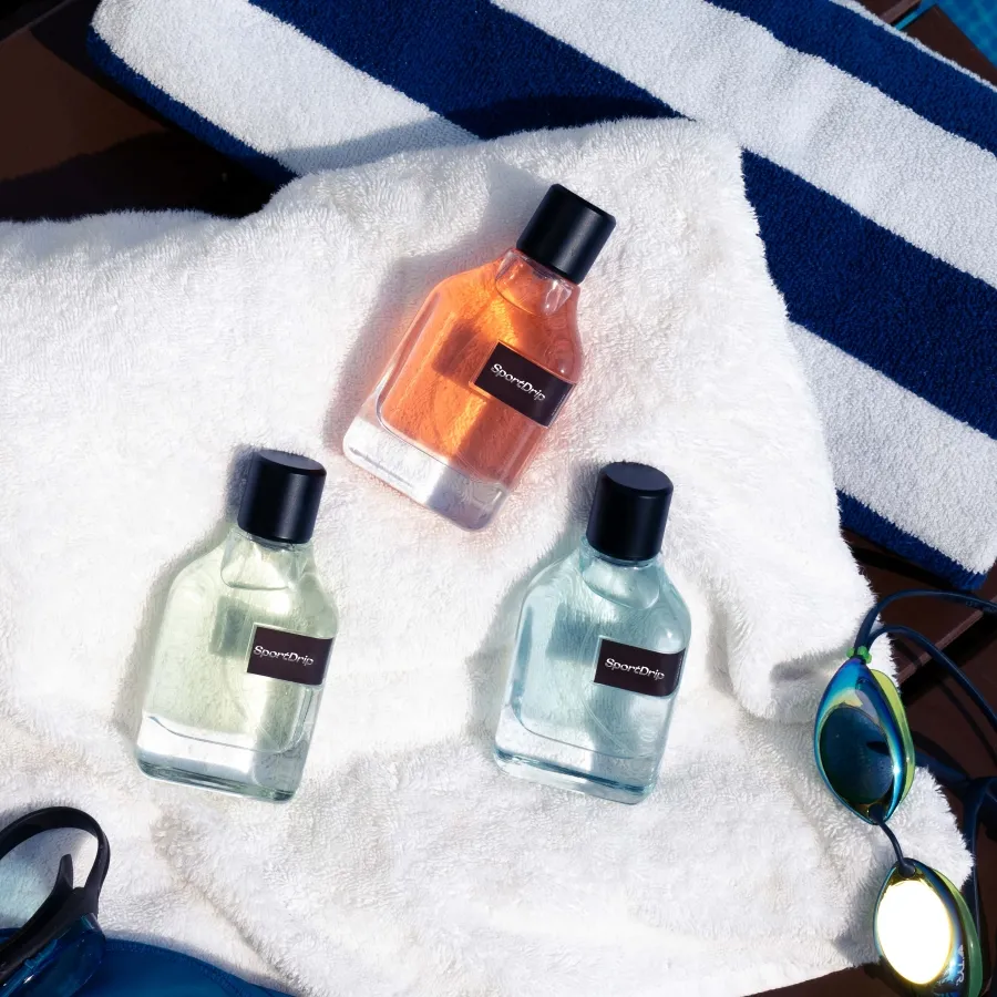 SportDrip bottles by the pool